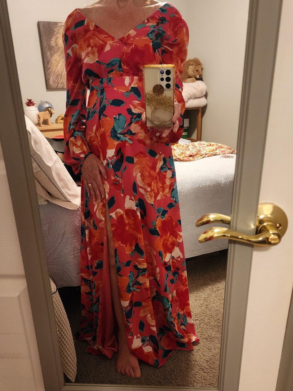 Lulus Carolita Floral Maxi Dress Size Medium
